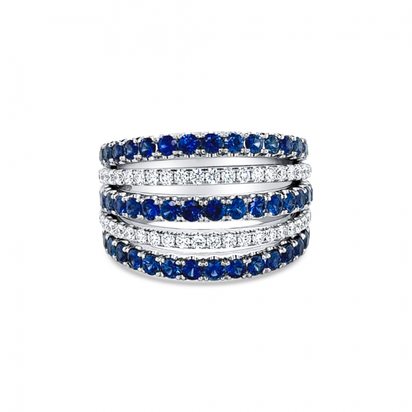 Jack Kelége sapphire & diamond band - KGBD238S
